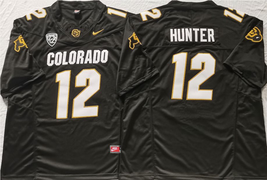 Men Colorado Buffaloes #12 Hunter Black 2025 Nike Limited NCAA Jersey style 1->more ncaa teams->NCAA Jersey